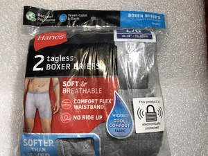 Hanes Hombre Pierna Larga Boxer Calzoncillos Talla L/G 36-38 NUEVO 2 Pack - Imagen 1 de 13