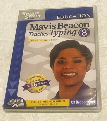 Mavis Beacon Teaches Typing VERSION 8 - Keep Case PC SOFTWARE CD-ROM - AS NEW - image 1 of 3