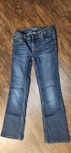 Girls Dark Blue Cat and Jack Boot Cut Jeans With Adjustable Waist Size 10 - Picture 1 of 4