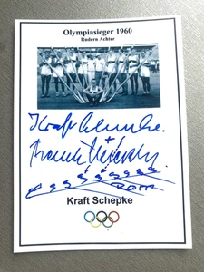 Foto firmada por KRAFT (†) y Frank Schepke (†) campeón olímpico 1960 autógrafo 10x14 - Imagen 1 de 1