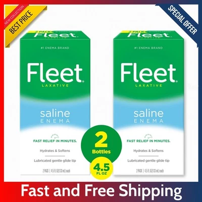 Kit de enema de flota - 2 piezas, 4,5 oz cada una, alivio del estreñimiento de acción rápida para adultos Foto 1 de 4