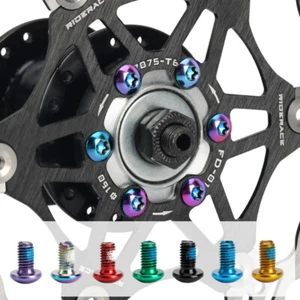 Bike Disc Brake For Rotor Torx T25 Bolts M5x9mm Screw Nut 12Pcs set MTB Riderace - Picture 1 of 15