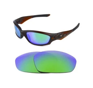 NEW POLARIZED CUSTOM GREEN LENS FOR OAKLEY STRAIGHT JACKET 2007+ SUNGLASSES - Picture 1 of 4