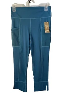 Life integrity Earth women’s Capri blue leggings size medium - Picture 1 of 6