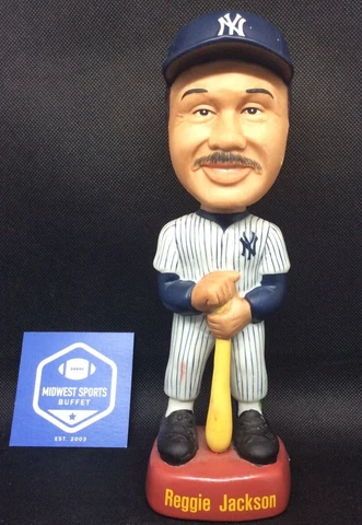 Reggie Jackson HOF New York Yankees 1992 SAM Nodder Bobblehead ~ FREE Ship Cover