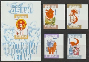 1990 VN Stamps & Souvenir Sheet Socialist Republic Sc # 2166-2170 Imperf. MNH    - Picture 1 of 1
