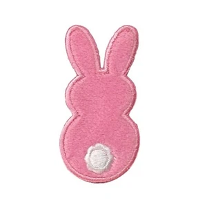 Pink Easter Bunny Back Side Butt Cotton Tail, Iron on Patch - Picture 1 of 3