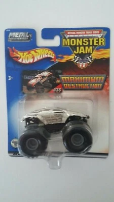 Hot Wheels 1/64 Monster Jam 2002 Cromo Máximo Destrucción #38 Con / Metal Base - Imagen 1 de 2