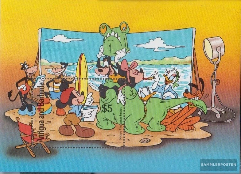 antigua and Barbuda block183 MNH 1990 Walt-Disney-Zeichentrickfilme - Изображение 1 из 1