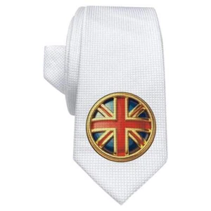 'Union Jack Roundel' White Tie / Necktie with Gift Box (AT00023102) - Picture 1 of 8