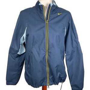 Nike Sphere React Windbreaker Jacket Women L 12-14 Blue Full Zip Lightweight - Picture 1 of 12
