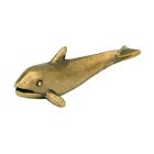 Antiker Stil massives Messing Delfin Miniatur Statue Meer Tier Ornament