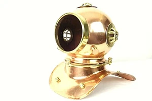 Brass & Copper Nautical DIVING DIVERS Helmet 8" Figure Art Decor Decorative - Picture 1 of 5