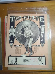 1906 Baseball Sheet Music TRI STATE March Two-step - Picture 1 of 3