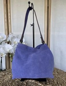 Owen Barry genuine suede leather small handbag hobo bag - Picture 1 of 17