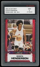 SCOOT HENDERSON 2022-23 LEAF DRAFT RED 1ST GRADED 9 ROOKIE CARD RC NBA SCOOTA