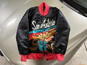 Headgear Classics Men's US Small Wile E. Coyote Satin Jacket Black San Antonio - Picture 1 of 4