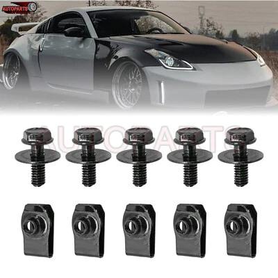 5x Pernos de carrocería y clip de tuerca en U M6 para Infiniti G35 G37 G37X FX35 FX45 EX35  Foto 1 de 4