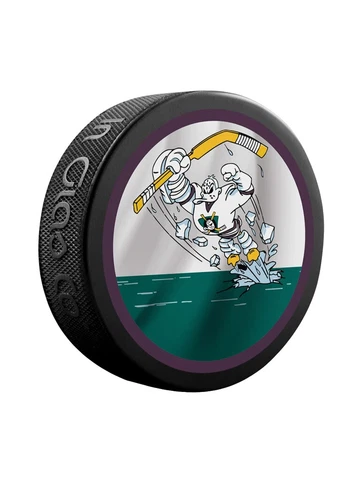 NHL Anaheim Ducks Official Reverse Retro Logo Souvenir Hockey Puck Inglasco Cover