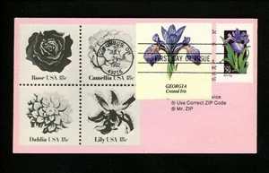 Ranto Cachet US FDC #2663 Wildflowers 1992 on #1876-79 Blue Flag Georgia GA - Picture 1 of 2