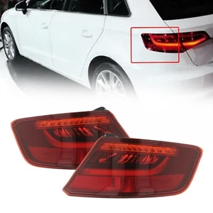 Pair LED Outer Tail Lights Assembly For Audi A3 2014-2016 Car Rear Lamp - Picture 1 of 7