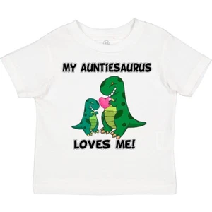 Inktastic My Auntiesaurus Loves Me Toddler T-Shirt Dinosaur Cute Aunt Child Kid - Picture 1 of 31