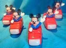 Lot of 5 McDonald's DISNEYLAND ADVENTURE 1994 Mickey Mouse in Roller Coaster Car