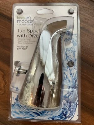 Caño de bañera con desviador Body Moods Waxman 7657100 1/2" o 3/4" M.I.P. Cromo Foto 1 de 4