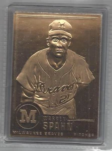 Warren Spahn 2000 Danbury Mint Sealed 22 kt Gold Card # 76 - Picture 1 of 1
