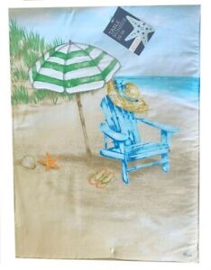 Beach Chair Quilted Table Runner Appliqued 13x72
