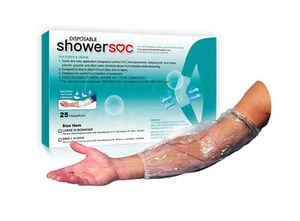 Picc Line Shower Dressing Sleeve Cover- 25 Pack - SMALL - S -Disposable Bicep... - Picture 1 of 1