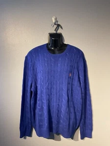 polo ralph lauren Pullover mit Zopfmuster Heritage Blau Herren Gr. Xxl - Bild 1 von 6
