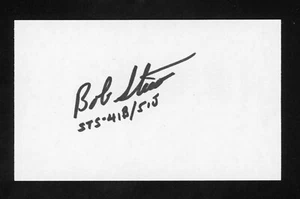 Robert Stewart NASA Space Shuttle Astronaut Signed 3x5 Index Card E28024 - Picture 1 of 1
