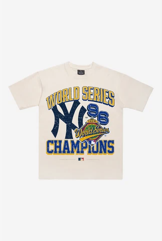 Vintage New York Yankees 1996 World Series Champions white T-Shirt, Size S-3XL Cover