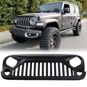 Fit Jeep Wrangler JK 2007-2017 Grill Aggressive Angry Bird Black Front Grille - Picture 1 of 8