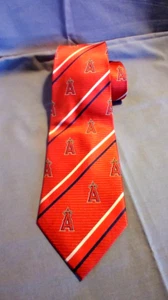 MLB Anaheim Angels Red Big A 100% Silk Necktie 4" - Picture 1 of 10