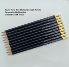 Navy Blue Printed Personalised Pencils Add Name or Message Gift Birthday Teacher
