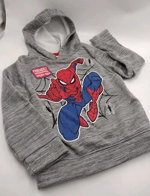 Sudadera con Capucha Marvel Spider-Man Niño Pequeño Talla 2T Pullover Gris Sudadera con Capucha Color Foto 1 de 4
