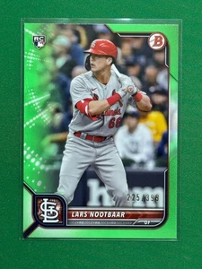 2022 Bowman Baseball Neon Green Parallel #64 Lars Nootbaar RC /399 - Bild 1 von 2