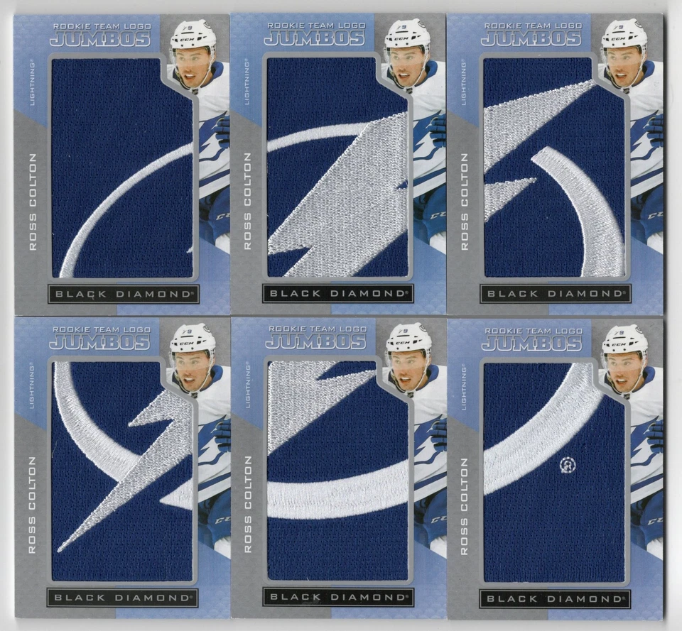 2021-22 Black Diamond Rookie Team Logo Jumbos Retro Patch Set 6 Ross Colton - Image 1 of 1