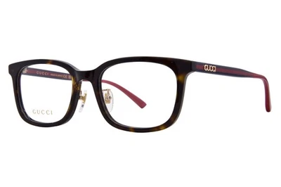 Gucci GG1873OK 002 Eyeglasses Men's Havana/Blue Full Rim Rectangle Shape 53mm - Imagem 1 de 4