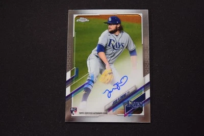 Josh Fleming 2021 Topps Chrome Rookie Autographs Signature #RA-JF Tampa Bay Rays - Image 1 of 2