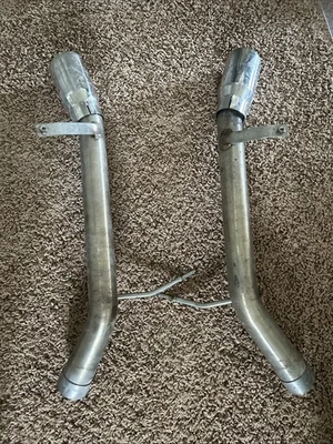 BMW 335i Stainless Steel Exhaust Pipes with Mounting Brackets - Image 1 of 3