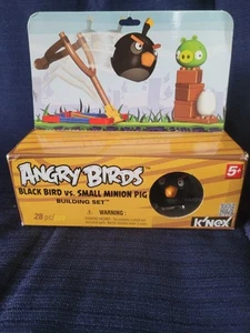 K’nex Angry Birds Black Bird vs. Small Minion Pig Building Set Brand New - Picture 1 of 4