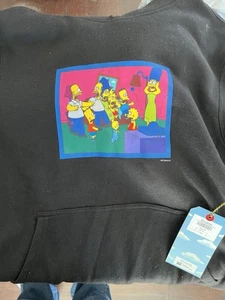 Billabong X The Simpsons Pullover Mens Medium Black Couch Gag Graphic Hoodie - Picture 1 of 2