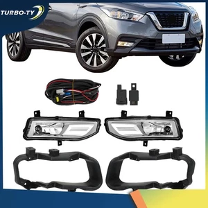 For Nissan Kicks 2017-2019 Front Fog Lights Lamps w/ Wiring+Switch+Black Border - Bild 1 von 13