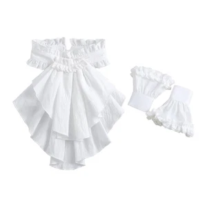 Jabot Cuffs Set Elegant Stylish Faux Collar for Festival Party Supplies Show - Picture 1 of 6