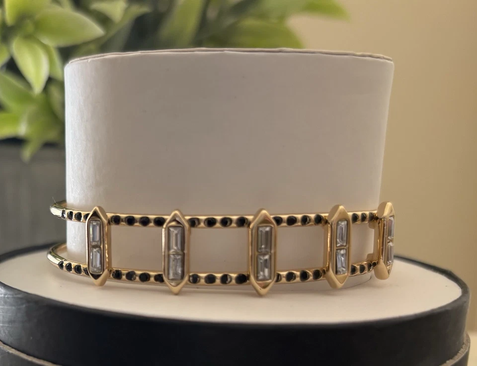 Brazalete Bomb Party dorado/onyx/circonita cúbica Foto 1 de 1