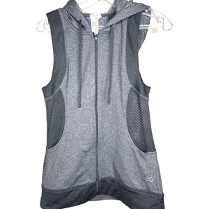 CALIA by Carrie Underwood XS Grey Sleeveless Zip Up Hoodie Athleisure Vest women - Picture 1 of 5