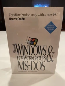 Microsoft Windows For Workgroups & MS-DOS 6.22 W/ Floppy & Certificate SEALED - Picture 1 of 4